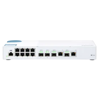 QNAP vezérelt kapcsoló QSW-M408-2C (12 port: 8x Gigabit port   4x 10G SFP  / 2x 10GbE kombinált port)