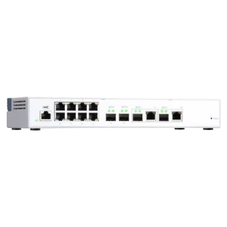 QNAP vezérelt kapcsoló QSW-M408-2C (12 port: 8x Gigabit port   4x 10G SFP  / 2x 10GbE kombinált port)
