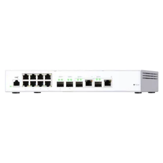 QNAP vezérelt kapcsoló QSW-M408-2C (12 port: 8x Gigabit port   4x 10G SFP  / 2x 10GbE kombinált port)