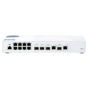 QNAP vezérelt kapcsoló QSW-M408-2C (12 port: 8x Gigabit port   4x 10G SFP  / 2x 10GbE kombinált port)