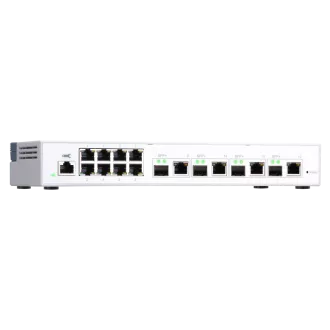 QNAP menedzselt switch QSW-M408-4C (12 port: 8x Gigabit port   4x 10G SFP  / 10GbE kombinált port)