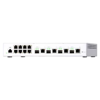 QNAP menedzselt switch QSW-M408-4C (12 port: 8x Gigabit port   4x 10G SFP  / 10GbE kombinált port)