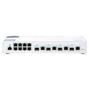 QNAP menedzselt switch QSW-M408-4C (12 port: 8x Gigabit port   4x 10G SFP  / 10GbE kombinált port)