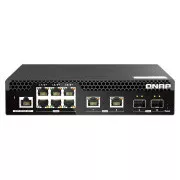 QNAP menedzselt switch QSW-M2106R-2S2T (6x 2.5GbE RJ45, 2x 10GbE RJ45, 2x 10GbE SFP , kis szélesség)
