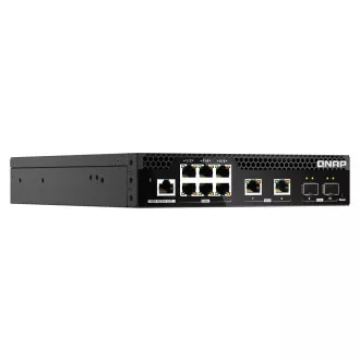 QNAP menedzselt switch QSW-M2106R-2S2T (6x 2.5GbE RJ45, 2x 10GbE RJ45, 2x 10GbE SFP , kis szélesség)