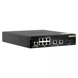 QNAP menedzselt switch QSW-M2106R-2S2T (6x 2.5GbE RJ45, 2x 10GbE RJ45, 2x 10GbE SFP , kis szélesség)