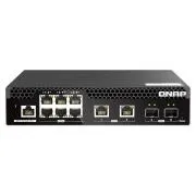 QNAP menedzselt switch QSW-M2106R-2S2T (6x 2.5GbE RJ45, 2x 10GbE RJ45, 2x 10GbE SFP , kis szélesség)