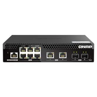 QNAP menedzselt switch QSW-M2106R-2S2T (6x 2.5GbE RJ45, 2x 10GbE RJ45, 2x 10GbE SFP , kis szélesség) QNAP menedzselt switch QSW-M2106R-2S2T (6x 2.5GbE RJ45, 2x 10GbE RJ45, 2x 10GbE SFP , kis szélesség)