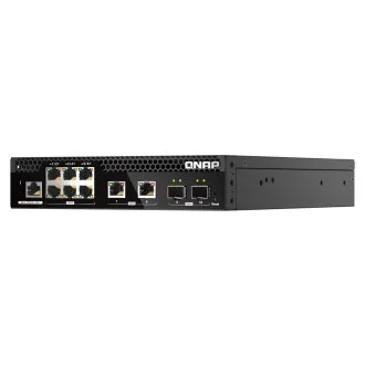 QNAP menedzselt switch QSW-M2106R-2S2T (6x 2.5GbE RJ45, 2x 10GbE RJ45, 2x 10GbE SFP , kis szélesség) QNAP menedzselt switch QSW-M2106R-2S2T (6x 2.5GbE RJ45, 2x 10GbE RJ45, 2x 10GbE SFP , kis szélesség)