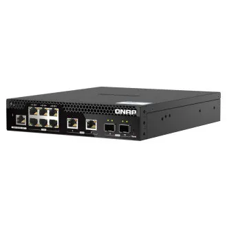 QNAP menedzselt switch QSW-M2106R-2S2T (6x 2.5GbE RJ45, 2x 10GbE RJ45, 2x 10GbE SFP , kis szélesség) QNAP menedzselt switch QSW-M2106R-2S2T (6x 2.5GbE RJ45, 2x 10GbE RJ45, 2x 10GbE SFP , kis szélesség)
