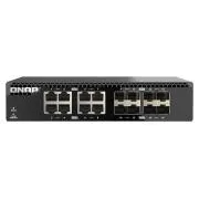 QNAP switch QSW-3216R-8S8T (8x 10G GbE port   8x 10G SFP  port, félszélesség)