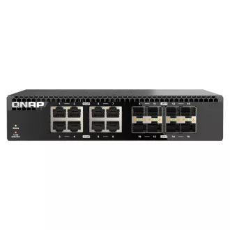 QNAP switch QSW-3216R-8S8T (8x 10G GbE port   8x 10G SFP  port, félszélesség)