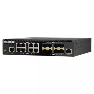 QNAP switch QSW-3216R-8S8T (8x 10G GbE port   8x 10G SFP  port, félszélesség)
