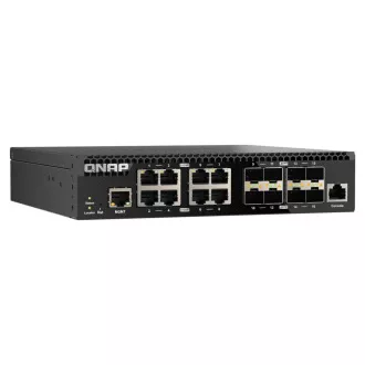 QNAP menedzselt switch QSW-M3212R-8S4T (4x 10GbE port   8x 10G SFP  port, félszélesség)