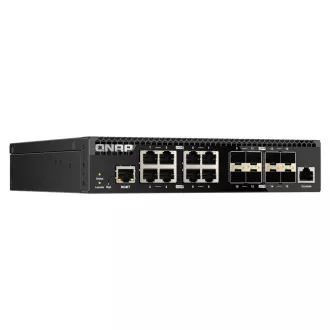 QNAP menedzselt switch QSW-M3212R-8S4T (4x 10GbE port   8x 10G SFP  port, félszélesség)