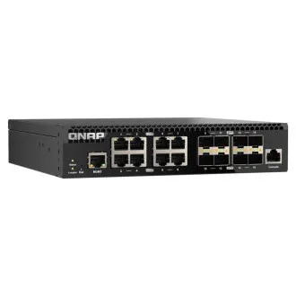 QNAP menedzselt switch QSW-M3212R-8S4T (4x 10GbE port 8x 10G SFP port, félszélesség) QNAP menedzselt switch QSW-M3212R-8S4T (4x 10GbE port 8x 10G SFP port, félszélesség)