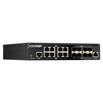 QNAP menedzselt switch QSW-M3212R-8S4T (4x 10GbE port 8x 10G SFP port, félszélesség) QNAP menedzselt switch QSW-M3212R-8S4T (4x 10GbE port 8x 10G SFP port, félszélesség)