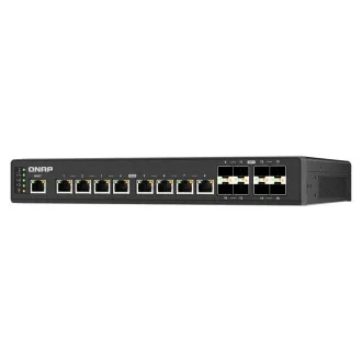 QNAP menedzselt ipari switch QSW-IM3216-8S8T: 16x 10G port (8x 10Gb SFP  és 8x 10Gb RJ-45)