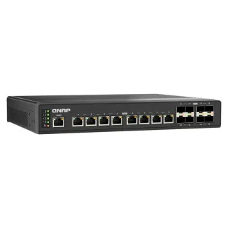 QNAP menedzselt ipari switch QSW-IM3216-8S8T: 16x 10G port (8x 10Gb SFP  és 8x 10Gb RJ-45)