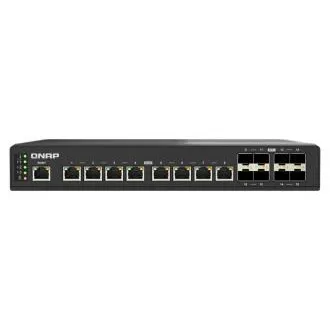 QNAP menedzselt ipari switch QSW-IM3216-8S8T: 16x 10G port (8x 10Gb SFP  és 8x 10Gb RJ-45)