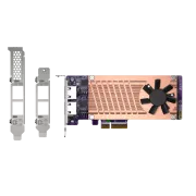 QNAP QM2 sorozat, 2 x PCIe 2280 M.2 SSD bővítőhely, PCIe Gen3 x 4 , 2 x Intel I225LM 2.5GbE NBASE-T port