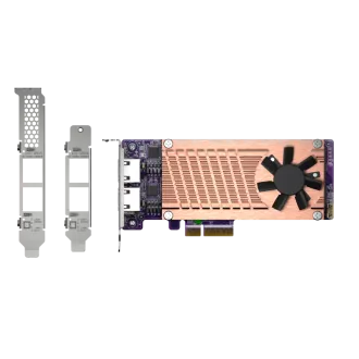 QNAP QM2 sorozat, 2 x PCIe 2280 M.2 SSD bővítőhely, PCIe Gen3 x 4 , 2 x Intel I225LM 2.5GbE NBASE-T port