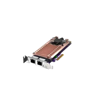 QNAP QM2 sorozat, 2 x PCIe 2280 M.2 SSD bővítőhely, PCIe Gen3 x 4 , 2 x Intel I225LM 2.5GbE NBASE-T port