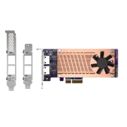 QNAP QM2 sorozat, 2 x PCIe 2280 M.2 SSD bővítőhely, PCIe Gen3 x 4 , 2 x Intel I225LM 2.5GbE NBASE-T port