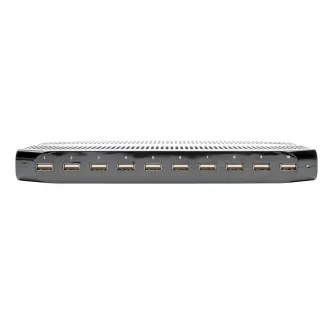 USB töltőállomás tárolóhellyel, kimenet 10x 12V, 8A, 96W, Schuko tápkábellel USB töltőállomás tárolóhellyel, kimenet 10x 12V, 8A, 96W, Schuko tápkábellel