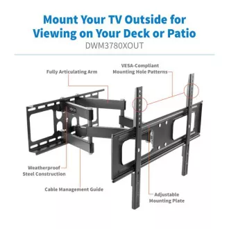 Tripplite tartó TV-khez és monitorokhoz 37"...80", csuklós kar, kültéri használatra