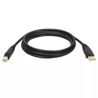 USB-A/USB-B (hím/női) kábel, USB 2.0, 3,05m