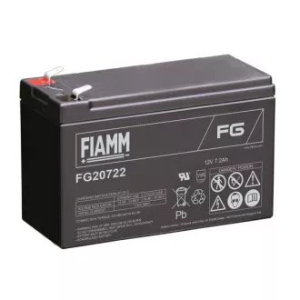 Fiamm ólomakkumulátor FG20722 12V/7,2Ah Faston 6,3