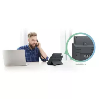 Yealink SIP-T46U SIP telefon, PoE, 4.3" 480x272 LCD, 27 vonali sebesség, 2xUSB, Gigabites, 4.3"-os LCD, 27 vonali sebesség, 2xUSB, Gig