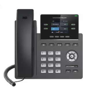 Grandstream GRP2612P, 2.4" TFT sávos kijelző, 2 SIP fiók, 4 prog. trönk, 16 BLF trönk, PoE, 10/100Mbps