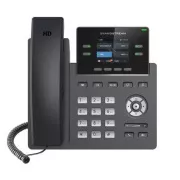 Grandstream GRP2612, 2,4" TFT sávos kijelző, 2 SIP fiók, 4 prog. trönk, 16 BLF trönk, két portos 10/100 Mb
