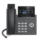 Grandstream GRP2612, 2,4" TFT sávos kijelző, 2 SIP fiók, 4 prog. trönk, 16 BLF trönk, két portos 10/100 Mb