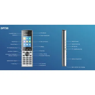 Grandstream DP730 IP telefon, 2,4 Grandstream DP730 IP telefon, 2,4