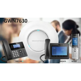 Grandstream GWN7630, AP, 802.11ac, dual band 4x4:4, 16 SSDI, 200 konk. WiFi kliensek, jel 175m, P Grandstream GWN7630, AP, 802.11ac, dual band 4x4:4, 16 SSDI, 200 konk. WiFi kliensek, jel 175m, P