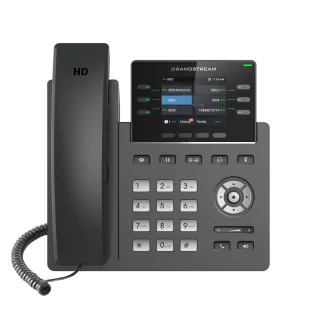 Grandstream GRP2613, 2.8" LCD sávos kijelző, 3 SIP, Gbit, PoE, 24dig. tl.,
