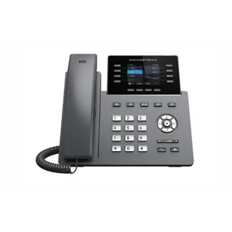 Grandstream GRP2624 SIP telefon, 2,8" TFT sávos kijelző, 12 SIP fiók, 4 mellék, 2x1Gb, WiFi, BT