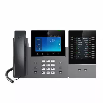 Grandstream GXV3450 SIP videotelefon, 5 "IPS bar.dot.displ., 16 SIP fiók, Android11, WiFi, BT, PoE , Android11, WiFi, BT, PoE .