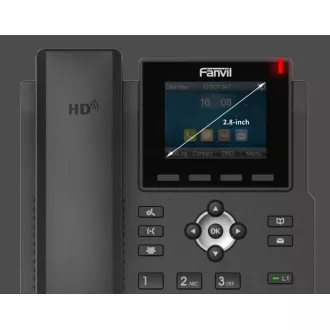 Fanvil X3SG SIP telefon, 2.8" bar.display, 4SIP, dual Gbit, PoE
