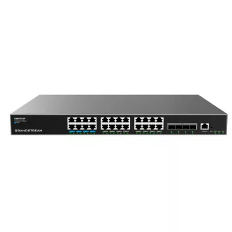 Grandstream GWN7813P Layer 3 menedzselt hálózati PoE kapcsoló, 24 port / 4 SFP , VLAN, DHCP, Stacking Grandstream GWN7813P Layer 3 menedzselt hálózati PoE kapcsoló, 24 port / 4 SFP , VLAN, DHCP, Stacking