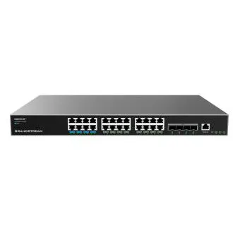 Grandstream GWN7813P Layer 3 menedzselt hálózati PoE kapcsoló, 24 port / 4 SFP , VLAN, DHCP, Stacking Grandstream GWN7813P Layer 3 menedzselt hálózati PoE kapcsoló, 24 port / 4 SFP , VLAN, DHCP, Stacking