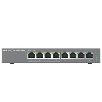 Grandstream GWN7711P Layer 2 Lite menedzselt switch, 8 port, 4x PoE/PoE Grandstream GWN7711P Layer 2 Lite menedzselt switch, 8 port, 4x PoE/PoE