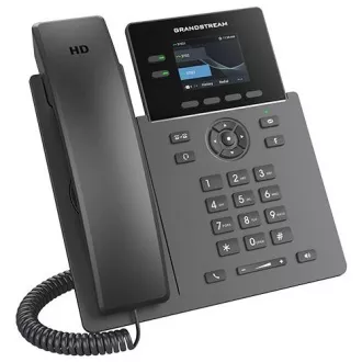 Grandstream GRP2610P SIP telefon, 2 vonal, 8 VPK, színes LCD, 2 SIP fiók, PoE
