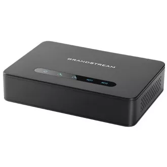 Grandstream HT812 (ATA), 2x FXS, 2 SIP fiók, 1x Gbit LAN, NAT router, 3-way conf., auto-provisi.
