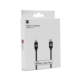 ER POWER USB-C/Lightning kábel 120cm fekete
