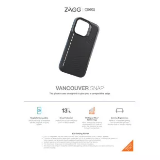 ZAGG GEAR4 D3O Vancouver Snap borító iPhone 13 fekete