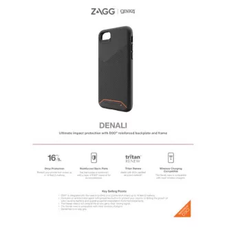 ZAGG GEAR4 D3O Denali borító iPhone SE/SE2/6/7/8 fekete